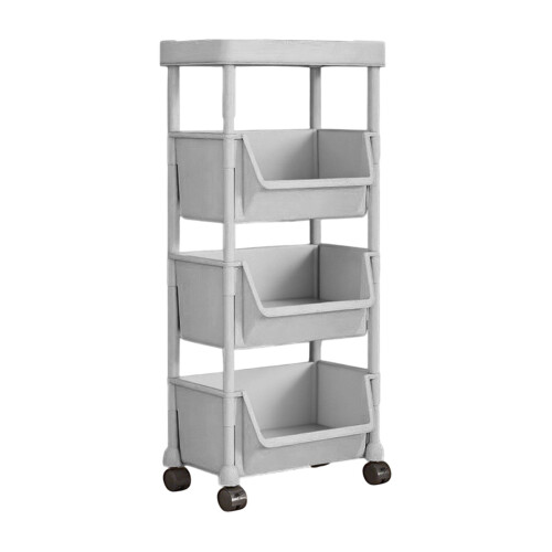 4-Tier Rolling Cart with Wheels for Office Kitchen Living 2