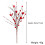 Artificial Red Berry Flower Stems Heart Shape 6 Pcs 2