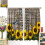 Vintage Sunflower Curtains Rustic Wood Pattern 2 Panels 3
