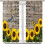 Vintage Sunflower Curtains Rustic Wood Pattern 2 Panels 8