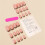 French Tip Press-On Nails Short Square Glossy Leopard Print 5