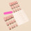 French Tip Press-On Nails Short Square Glossy Leopard Print 7