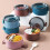 Microwave Safe Plastic Food Storage Container Round with 4