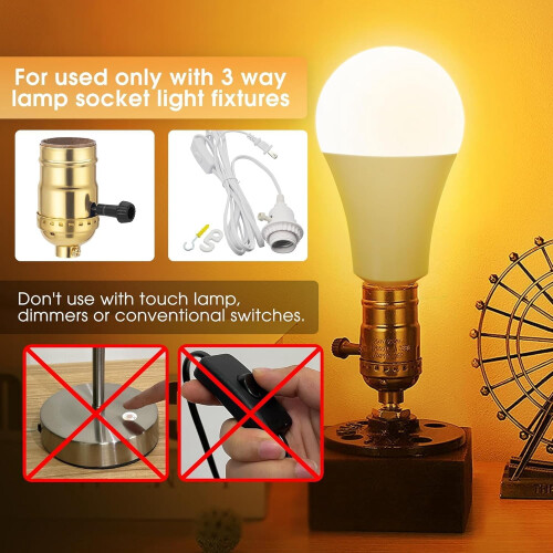 LED Bulbs A19 E26 3000K 500/1000/1500 lm 2-Pack 2