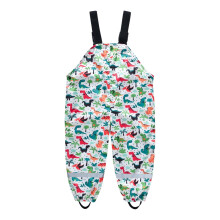 Rain Bibs Waterproof Toddler Suspender Pants Green Size 8-9