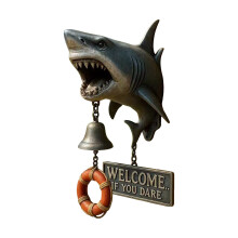 Shark-Shaped Wall-Mounted Doorbell for Outdoor Use