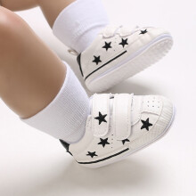Tao Baby PU Leather Walking Sneakers Black Hard Bottom