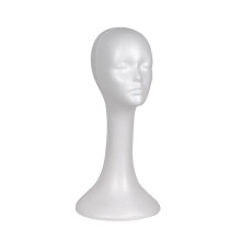 Female Mannequin Head White Long Neck 19.3 inch