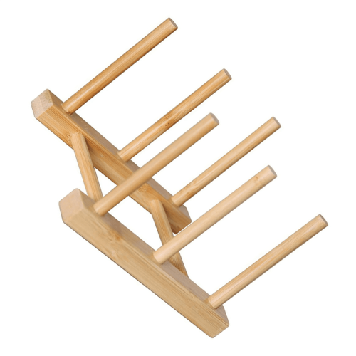 Bamboo Kitchen Organizer Pot Lid Holder 2 Pack 2
