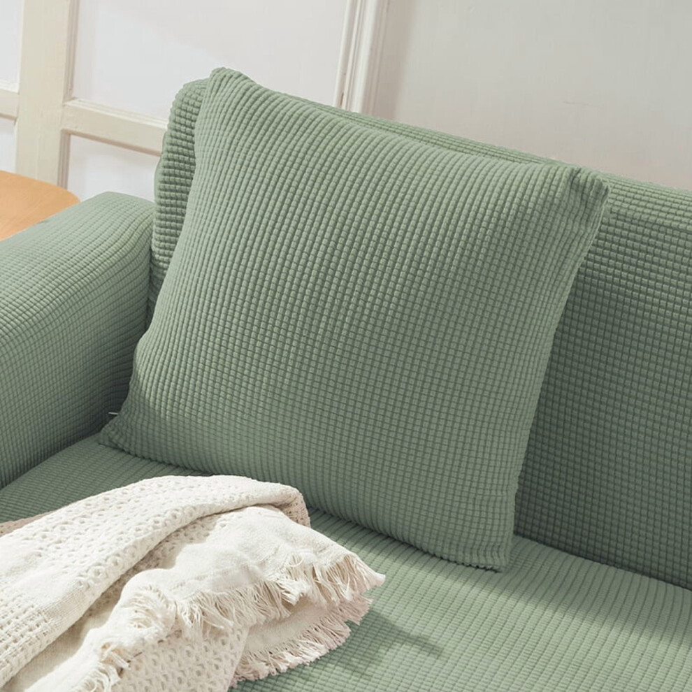 Decorative Pillow Set Light Green 40x40cm Polyester Cover