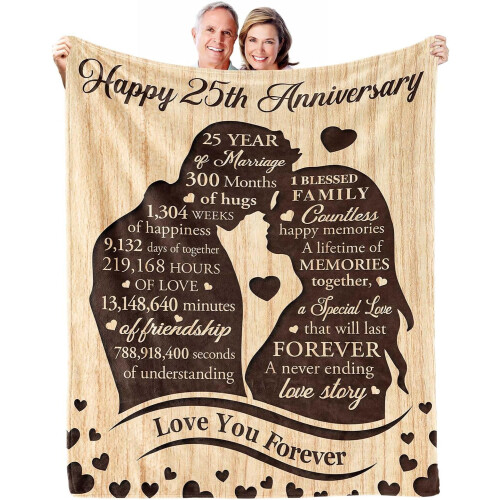 Silver Wedding Throw Blanket 60"x80" for Couple