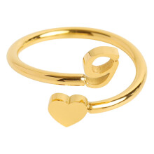 Initial Heart Ring for Granddaughter Jewelry 26 Letters