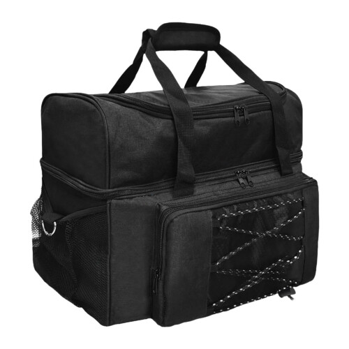 Bowling Ball Bag Black Lightweight Large Capacity