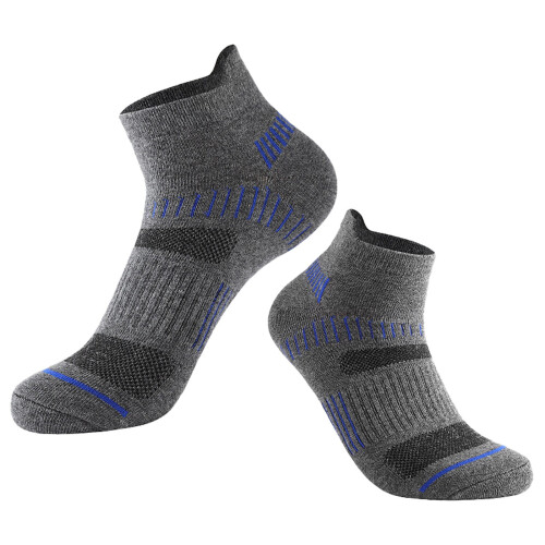 Men's Wool Thermal Socks Dark Gray Low-Top One Size