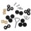 License Plate Frame Plugs Fasteners Rustproof Black Car Kit 4