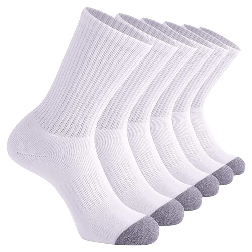 Men's Ankle Socks Athletic Cushioned Arch Compression 5 Pcs
