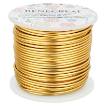 Aluminum Wire 12 Gauge 100FT Light Gold Anodized