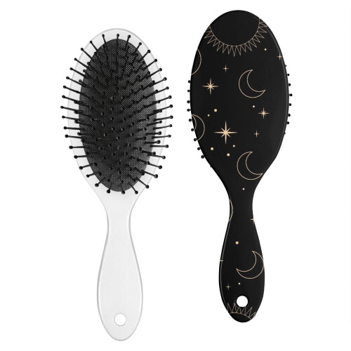 Hair Brush Celestial Sun Moon Design 1 Piece 1