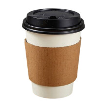 10 oz Disposable Paper Cups with Lids 50 pcs