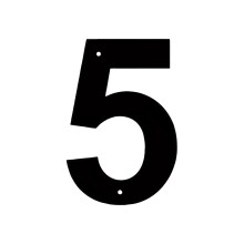 House Numbers Black Metal 5-Pack Zinc Alloy 7.87 Inch