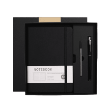 Ruled Notebook Hard Cover Black 200 Pages 5.78"x8.34"
