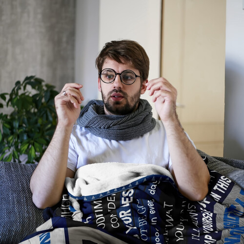 Κουβέρτα Flannel Son Μωβ 280γρ 1 τεμάχιο 2