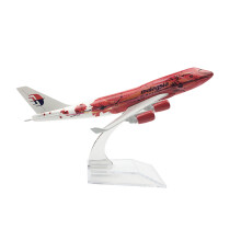 Airbus Malaysia Red Flower B747 Alloy Aircraft Model 15cm
