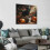 Black Cat and Pumpkin Wall Art Framed 4
