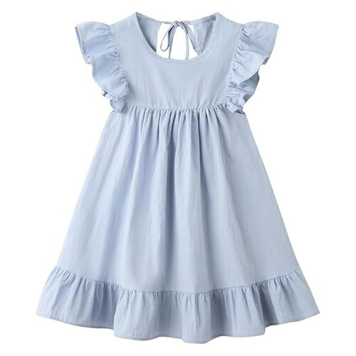 Robe princesse d'été sans manches à col rond pour filles 2
