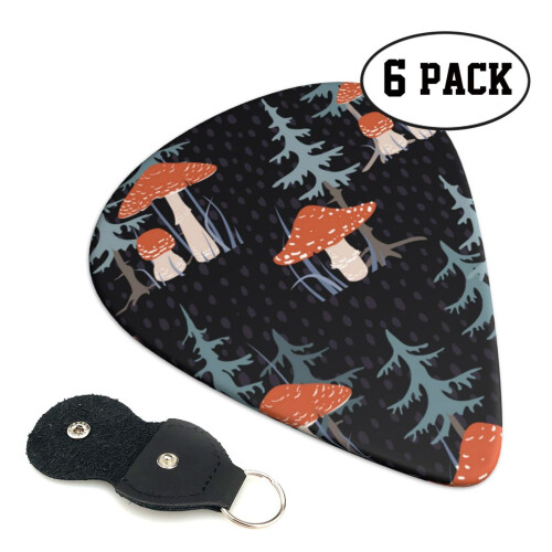 Guitar Pick Set Tree Mushroom Design 6 Pack 0.46mm 1