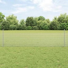 vidaXL Welded Wire Fence with Post 25 x 0.5 m (W x H)