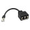 Adaptador divisor Ethernet RJ45 de 1 a 2 cables 5