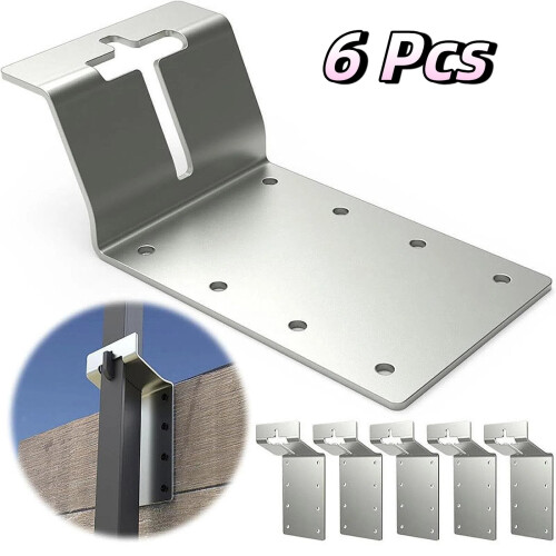 T Post Bracket 3 Inch Vertical 6 Units