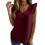 Top da donna senza maniche, tinta unita, casual e comodo 2