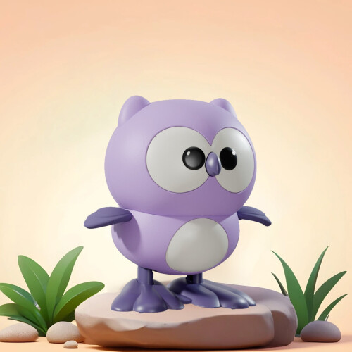 Wind-Up Jumping Owl Toy Mechanical Bird STEM Educational
