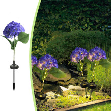 Solar Garden Light Stake with Sensor 20 LED Warm White