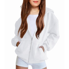 Women's Hooded Full-Zip Sweatshirt Casual Loose Fit