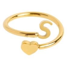 Initial Heart Ring for Granddaughter Jewelry 26 Letters