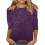 Women's Sequin Blouse Round Neck 3/4 Sleeve 2