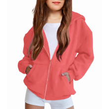 Women's Hooded Sweatshirt Full Zip Casual Loose Fit