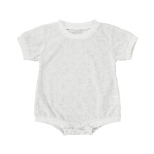 Baby Romper Grey Checkerboard Short Sleeve Crew Neck 6-12