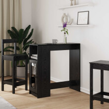 vidaXL Bar Table Black Oak 101 x 40 x 103.5 cm Engineered Wood