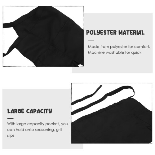 Chef apron for women waist-length kitchen work apron 1