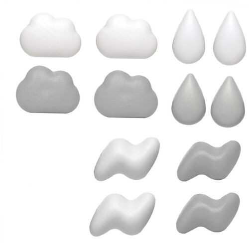 Cloud Shape Magnetic Tacks ABS Refrigerator Magnets 12 Pcs 2
