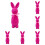Flocked Easter Bunny Ornament 8.66 inch Bow Tie 1