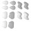 Cloud Shape Magnetic Tacks ABS Refrigerator Magnets 12 Pcs 6