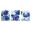 Blue Flowers Nordic Poster Set 3 pcs Light Blue Boho 1