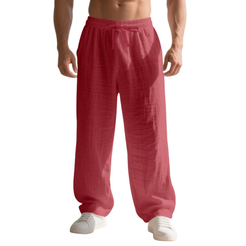 Men's Casual Straight Leg Trousers Comfortable Soft