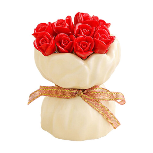 Set di forchette da frutta decorative a forma di rosa, 4 pezzi 1