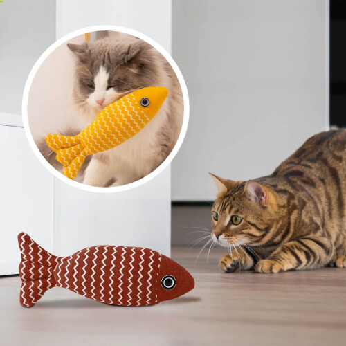Cat Toys Fish Catnip Soft Durable Interactive Kicker Toy 2